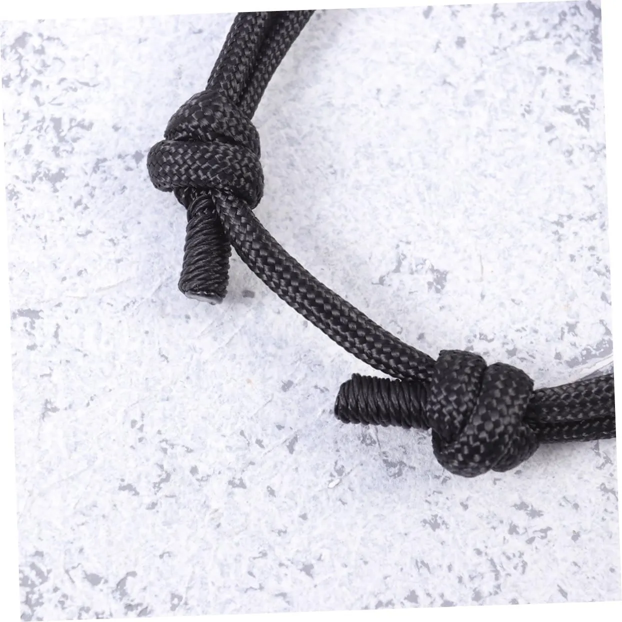 FRCOLOR Adjustable Handmade Woven Bracelet for Women Fashionable Black Braided Hand Chain Jewelry for Birthdays