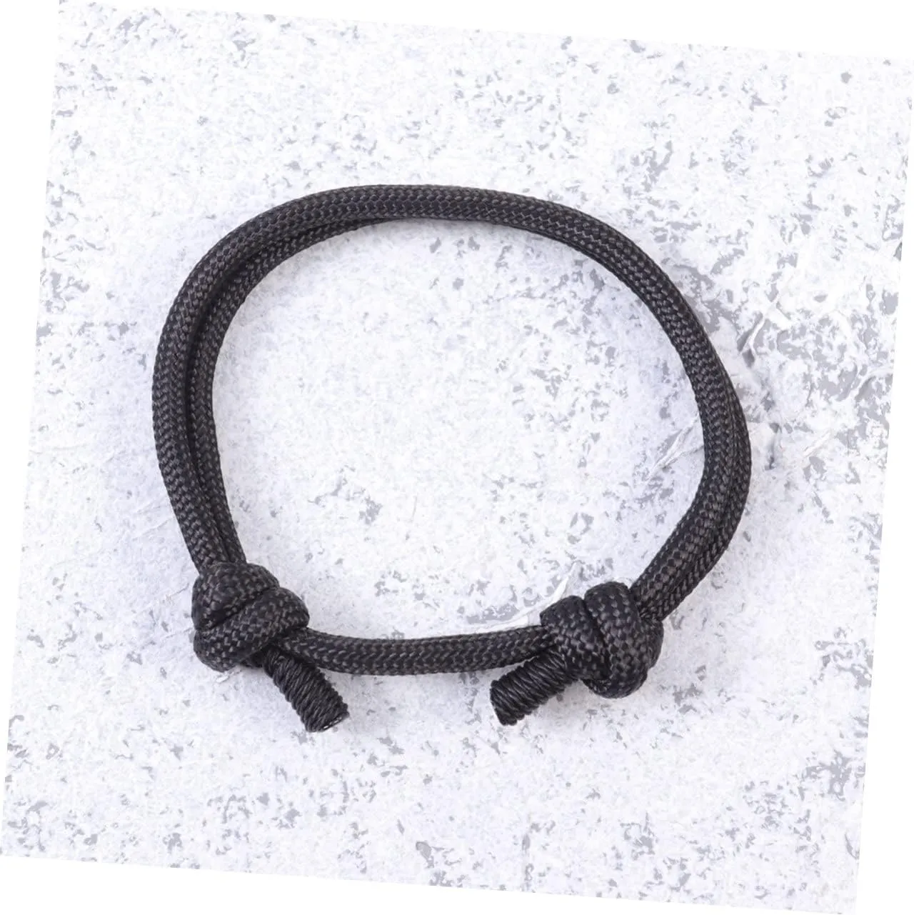 FRCOLOR Adjustable Handmade Woven Bracelet for Women Fashionable Black Braided Hand Chain Jewelry for Birthdays