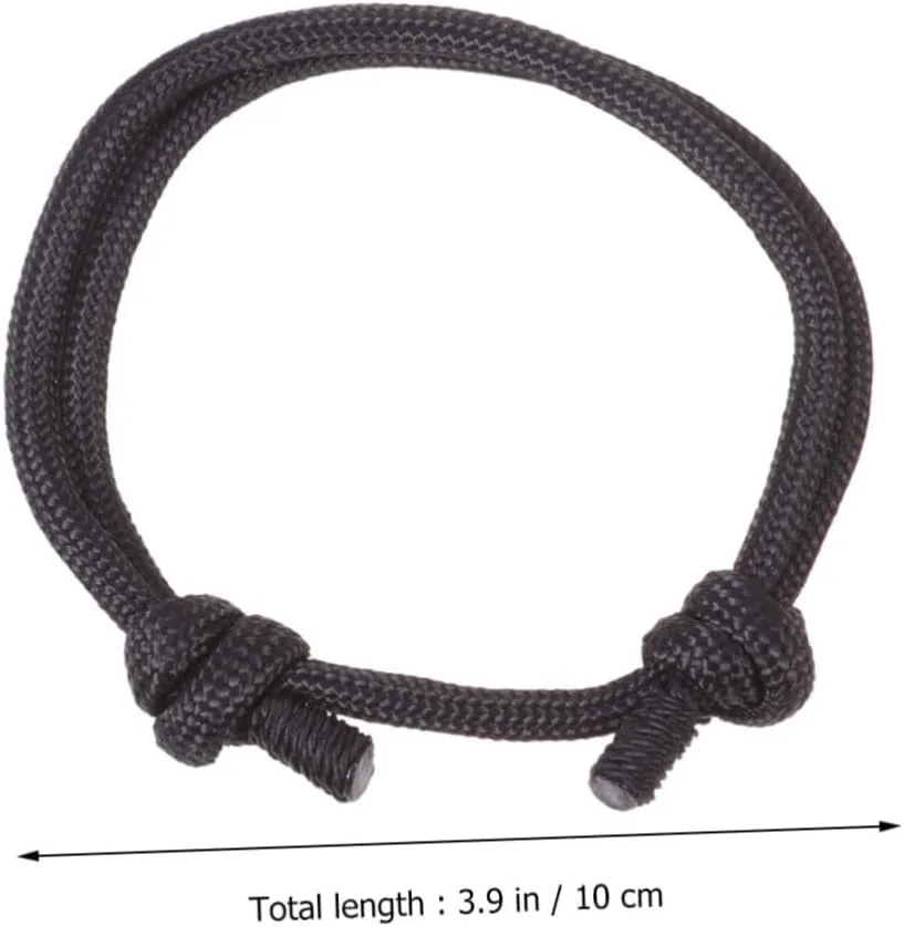 FRCOLOR Adjustable Handmade Woven Bracelet for Women Fashionable Black Braided Hand Chain Jewelry for Birthdays