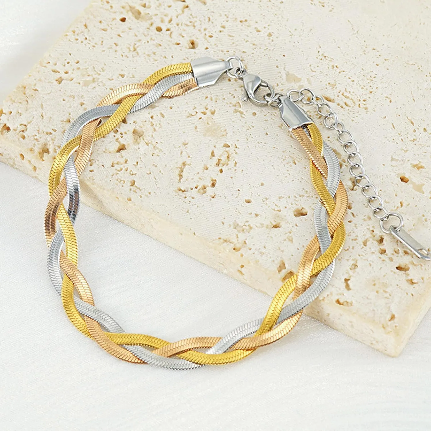 Gold Bracelets for Women-Gold Strands Bracelets Romantiic Birthday Valentine's Day Mothers' Day Gifts
