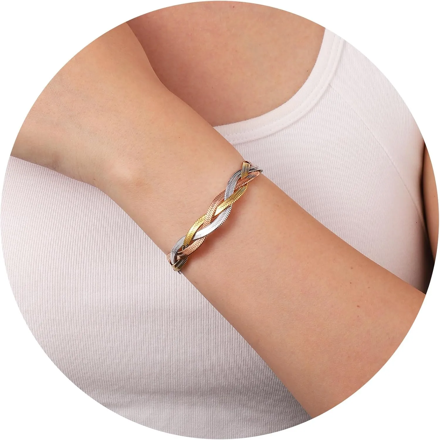 Gold Bracelets for Women-Gold Strands Bracelets Romantiic Birthday Valentine's Day Mothers' Day Gifts