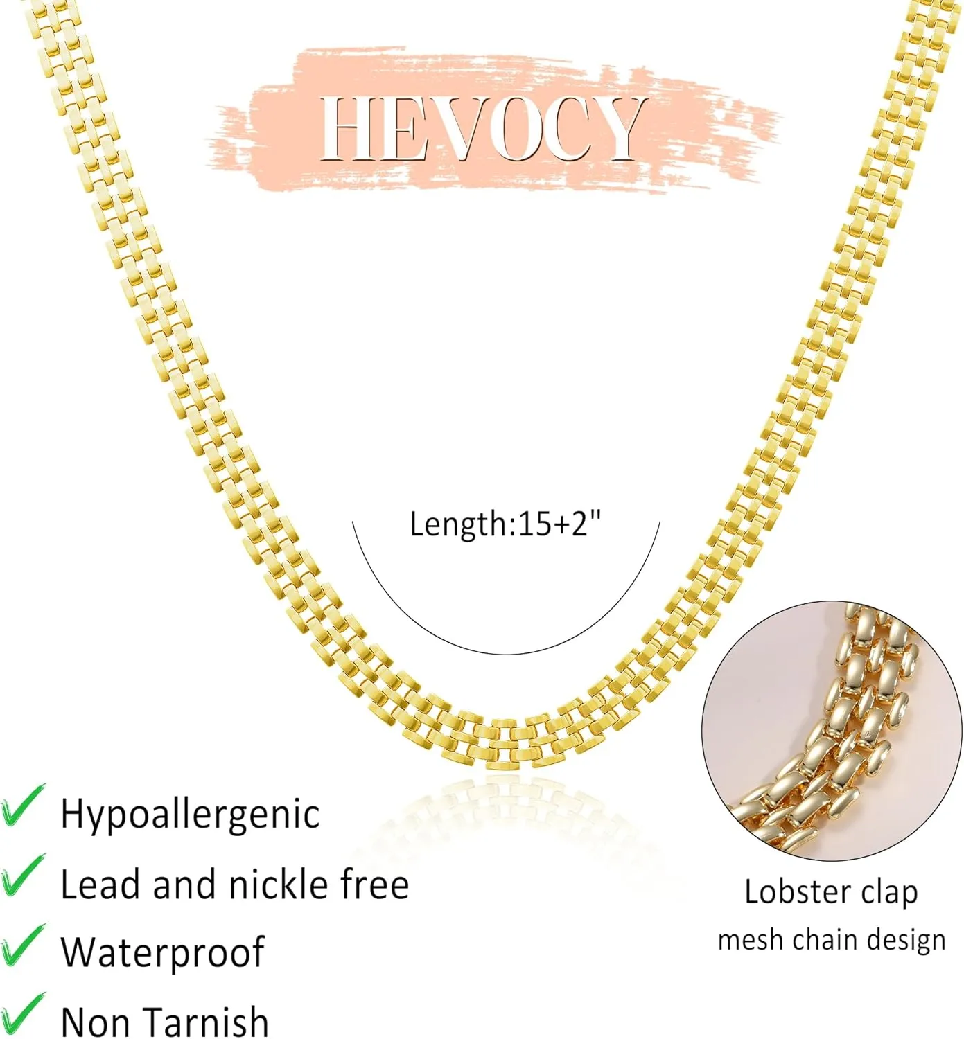 Gold NecklaceS for Women: 14K Gold Plated Chain NecklaceS for Women Trendy Cuban Link Paperclip Chain Toggle Clasp Pearl Pendant Necklace Non Tarnish Lobster Clasp Necklace