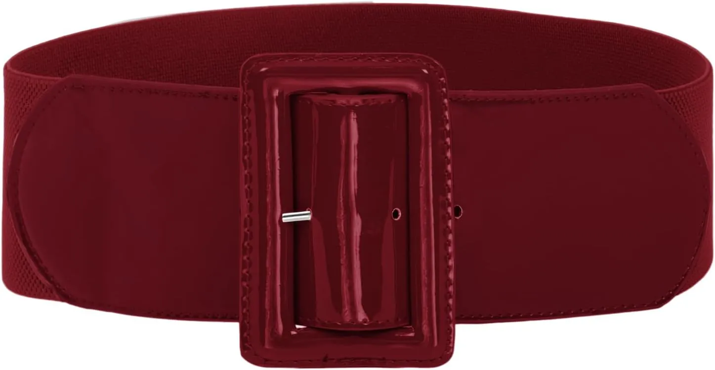 GRACE KARIN Women's Stretchy Belt 1950s 3 Inch Wide Elastic Belts
