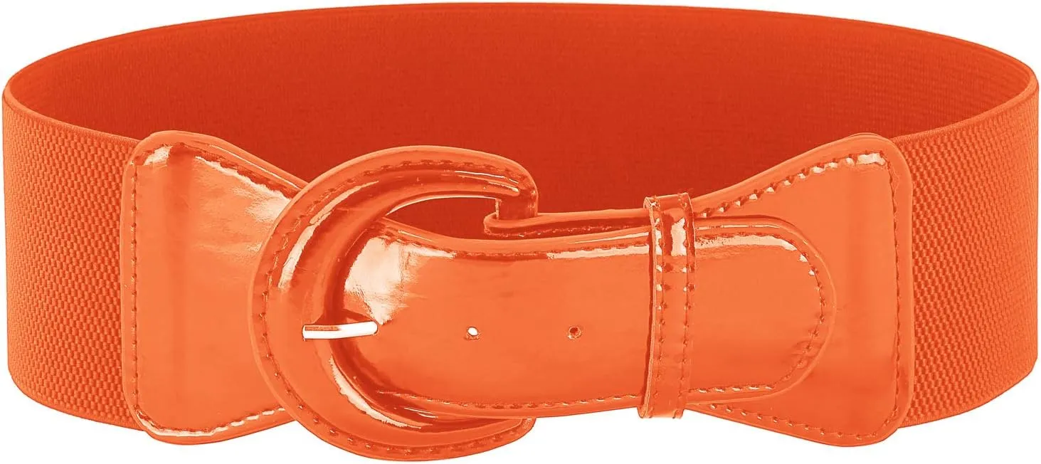 GRACE KARIN Women's Wide Stretchy Cinch Belt 3 Inch Vintage Chunky Buckle Belts S-XXXXL