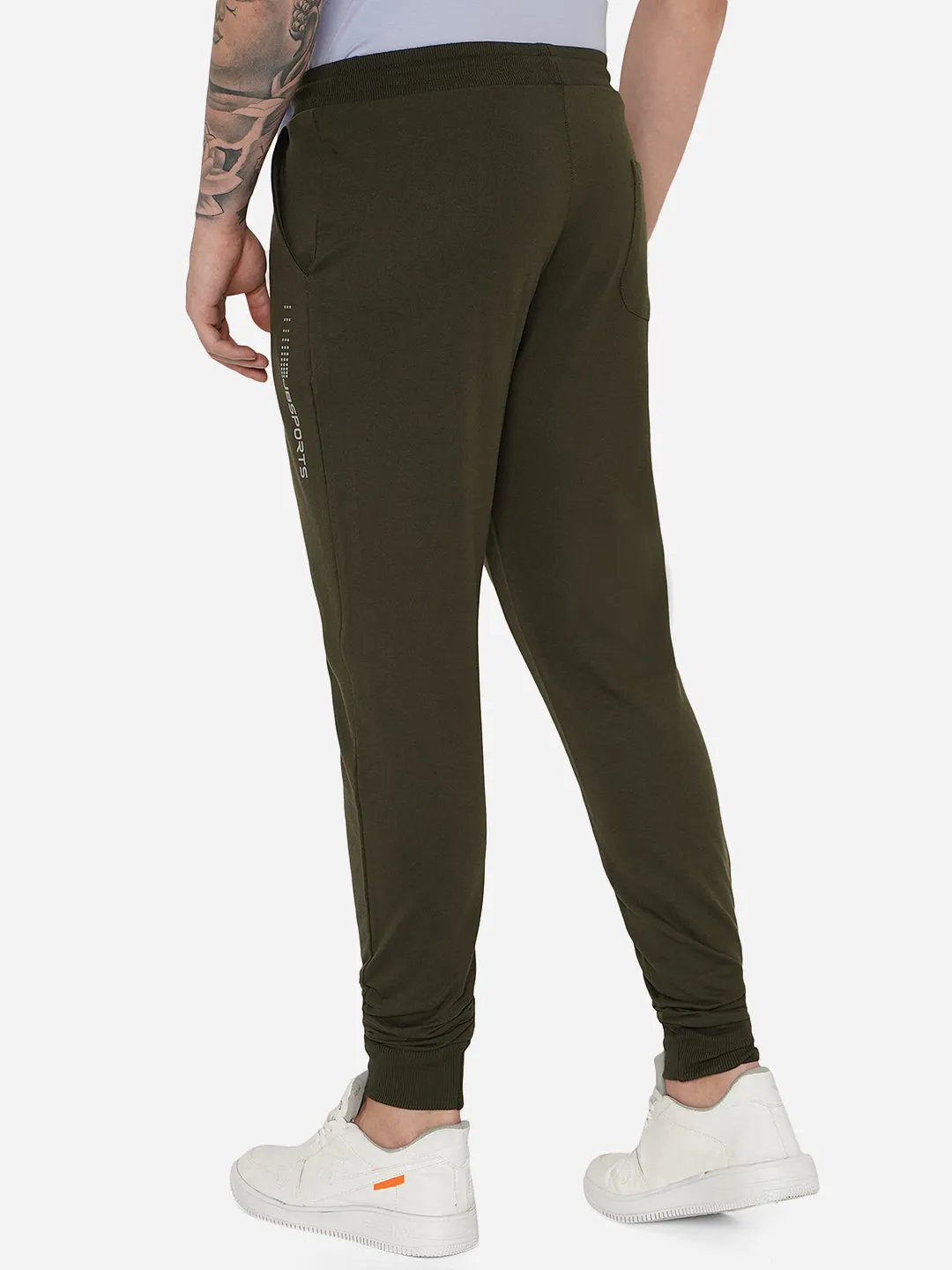Green Solid Slim Fit Track Pant | JadeBlue