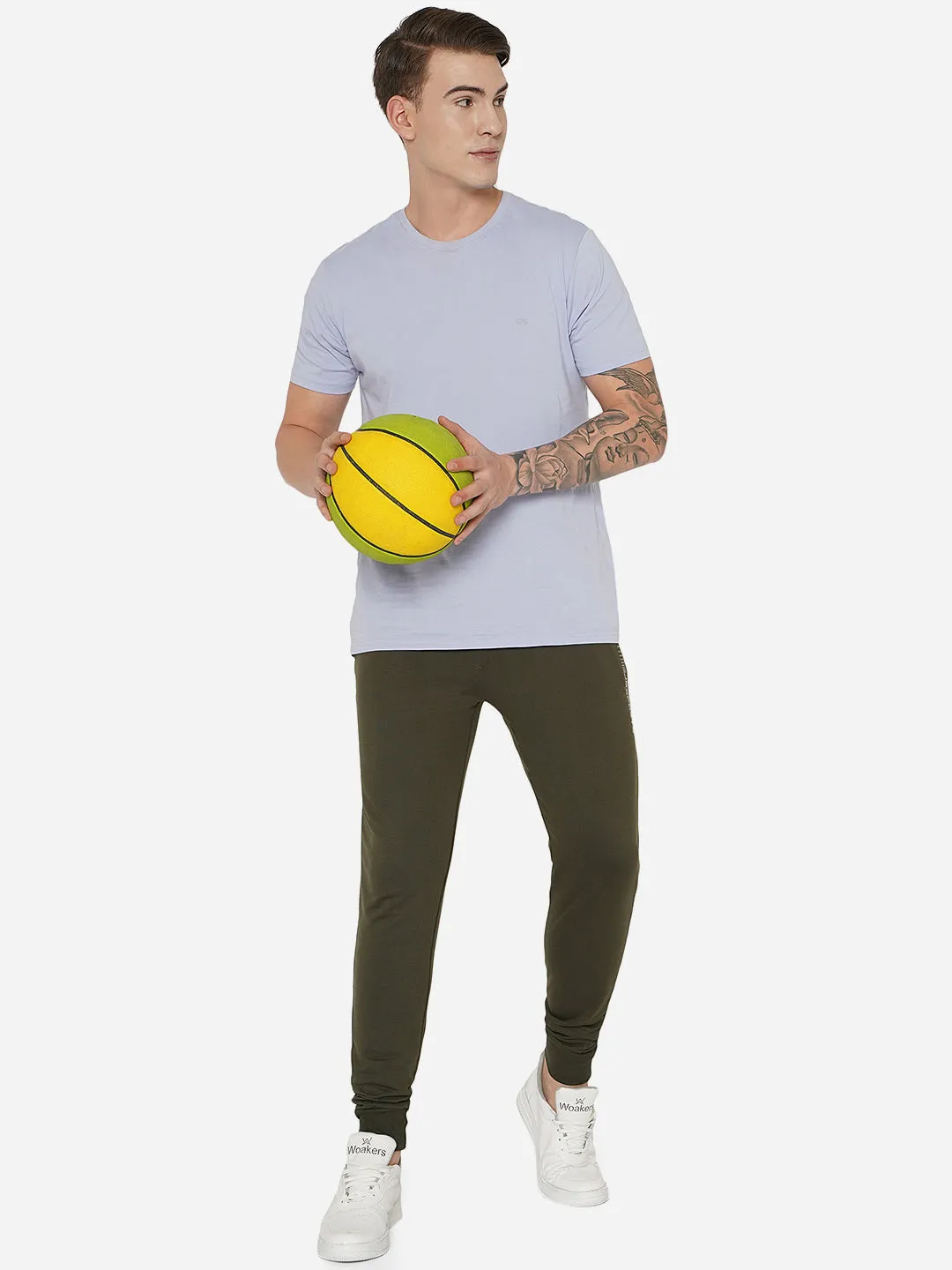 Green Solid Slim Fit Track Pant | JadeBlue
