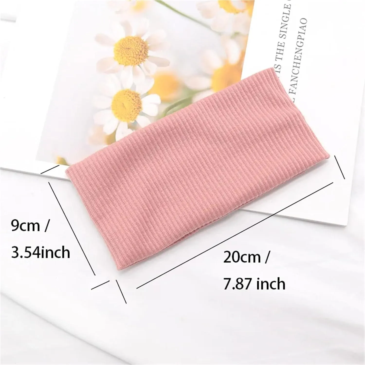 Headbands 2pcs/set Women Solid Hairband Wide Hair Bands Elastic(Green)