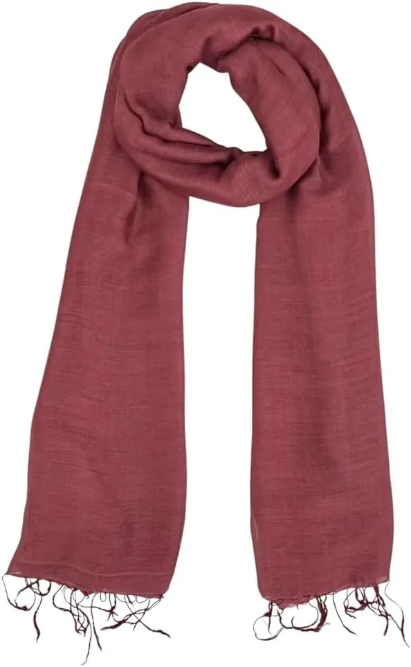Humble Hilo Silk Blend Scarf Solid Colors Long Silk Neck Scarf for Women Large Pashmina Wrap