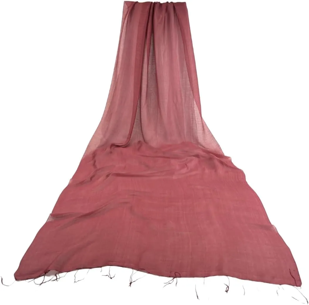 Humble Hilo Silk Blend Scarf Solid Colors Long Silk Neck Scarf for Women Large Pashmina Wrap