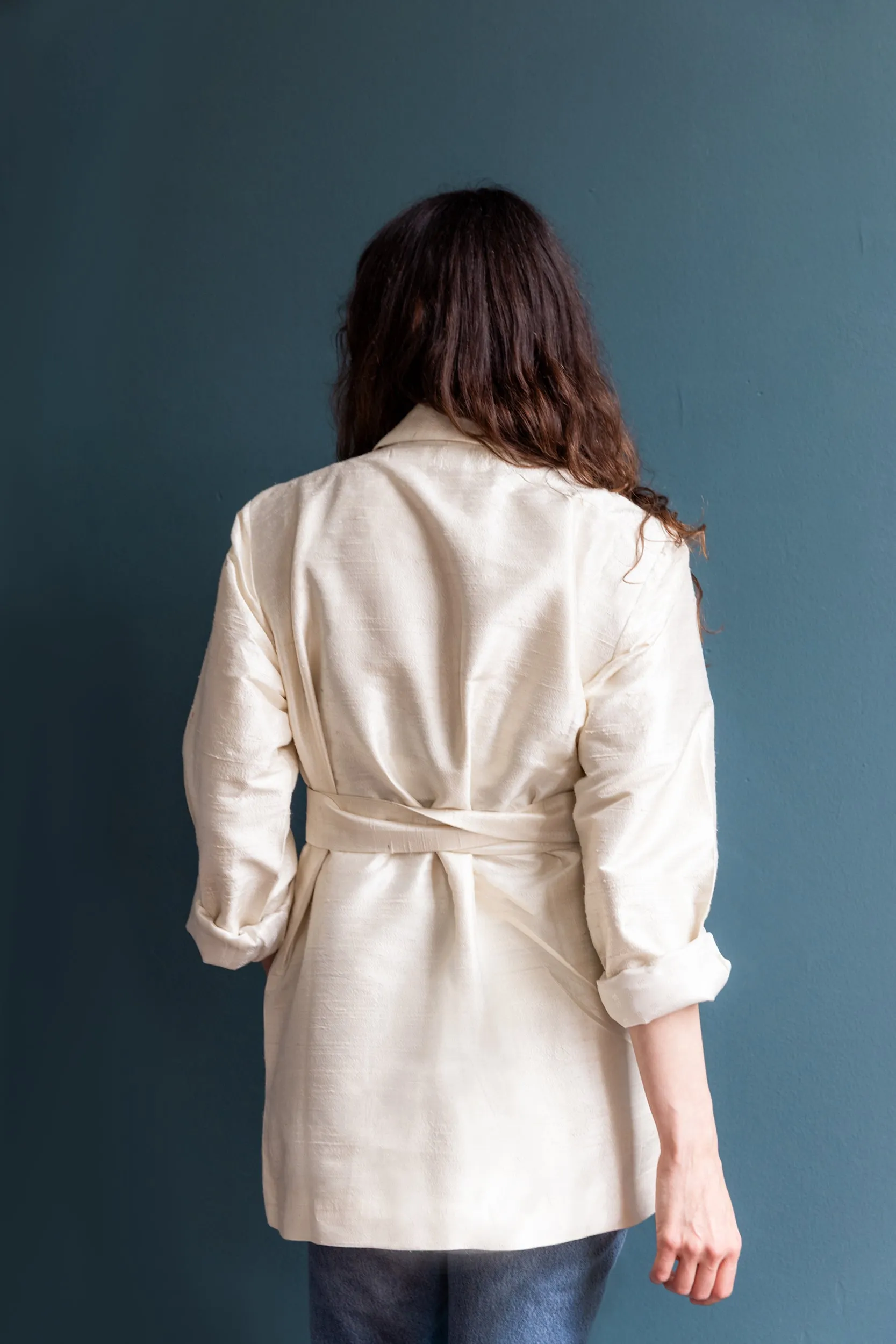 Kamla Wrap Jacket in Raw Silk