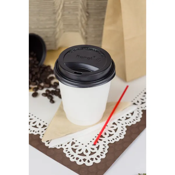 Karat 12oz Insulated Paper Hot Cups (90mm), White - 500 pcs