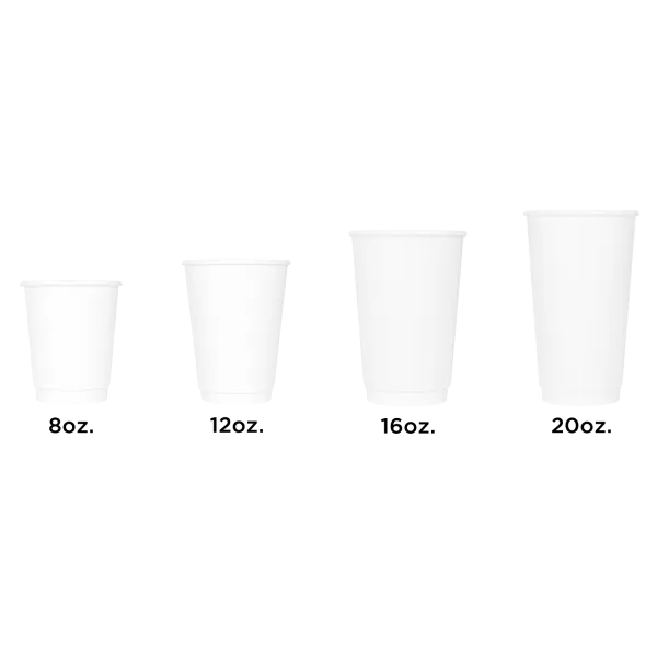 Karat 12oz Insulated Paper Hot Cups (90mm), White - 500 pcs