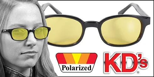 KD's Black Frame with Polarized Gray Lens Sunglasses