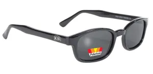 KD's Black Frame with Polarized Gray Lens Sunglasses