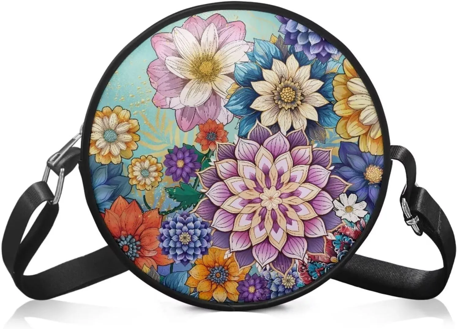 Leather Crossbody Bags for Women Girls Trendy Circle Cross Body Shoulder Bag Round Wallet
