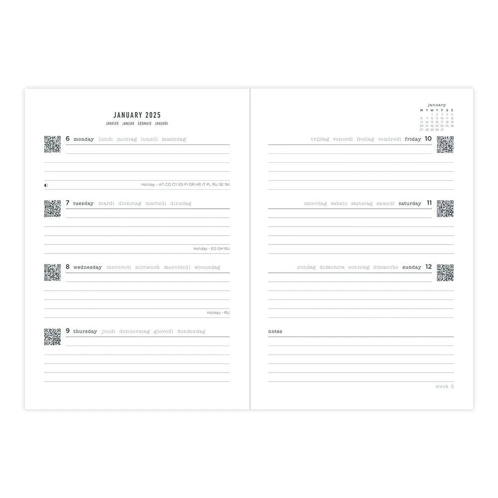 Letts 2025 Agenda - Weekly, Serene A5, Taupe