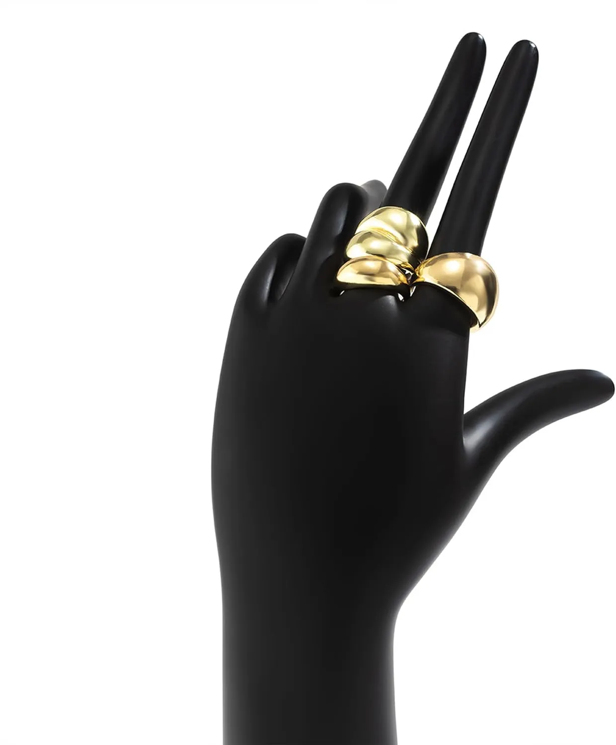 Long tiantian Chunky Gold Rings for Women Thick Statement Rings Adjustable Round Rings Set Bold Dome Rings Jewelry Gifts for Women Trendy 2025