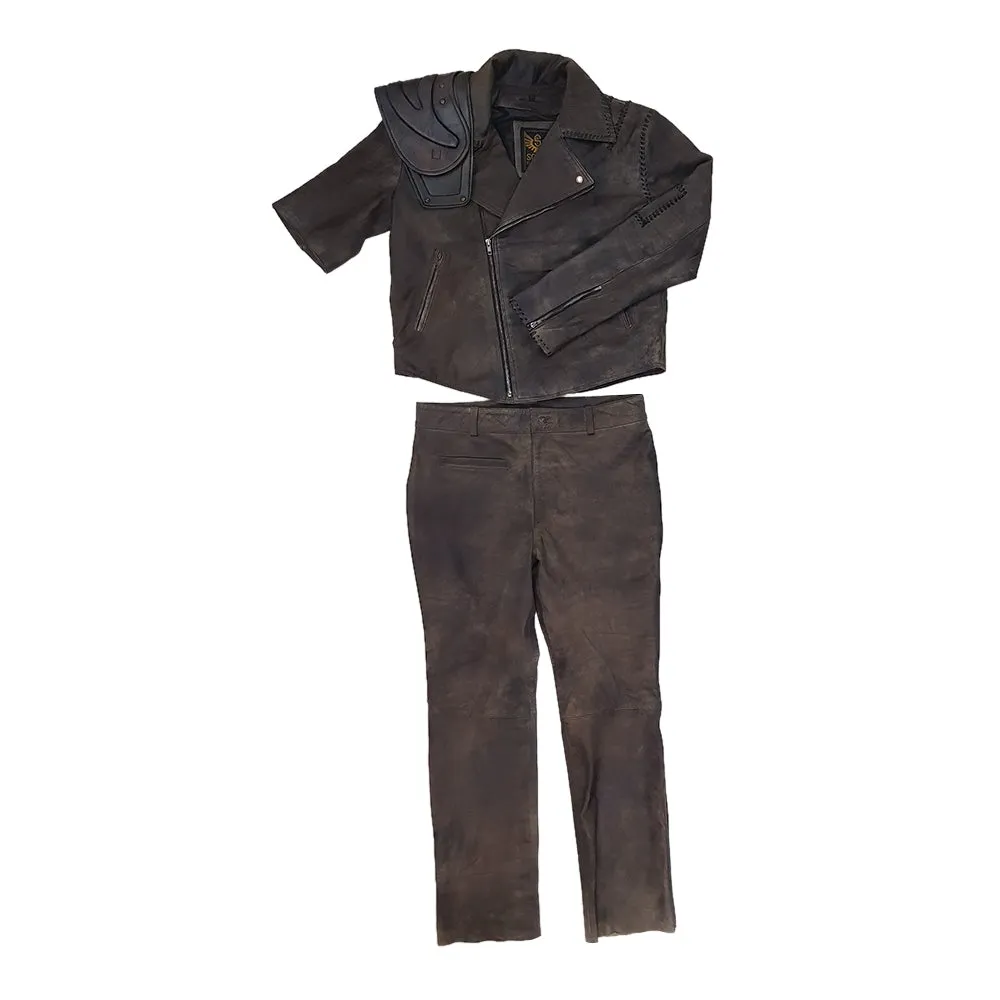 Mad Max Fury Road 4 Leather Jacket And Rugged MFP Mad Max Leather Pant Complete Suit