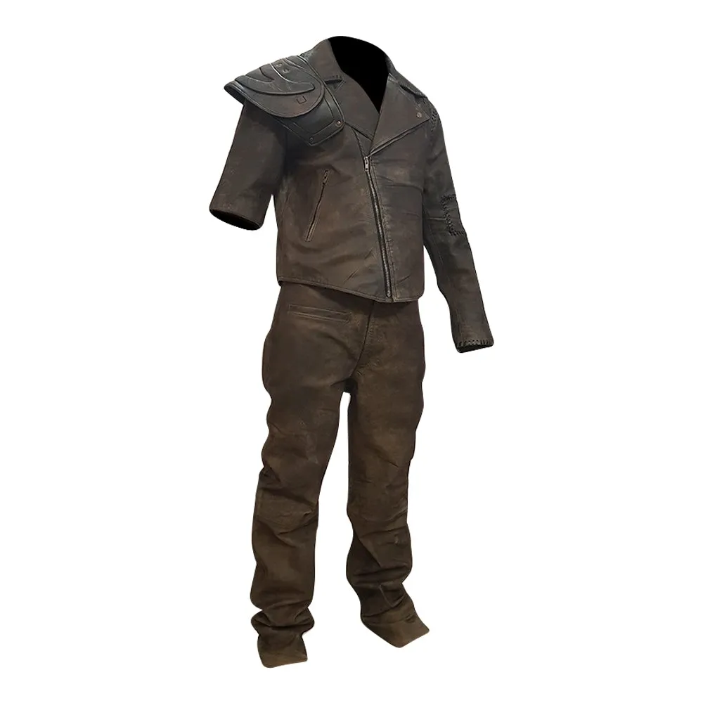 Mad Max Fury Road 4 Leather Jacket And Rugged MFP Mad Max Leather Pant Complete Suit