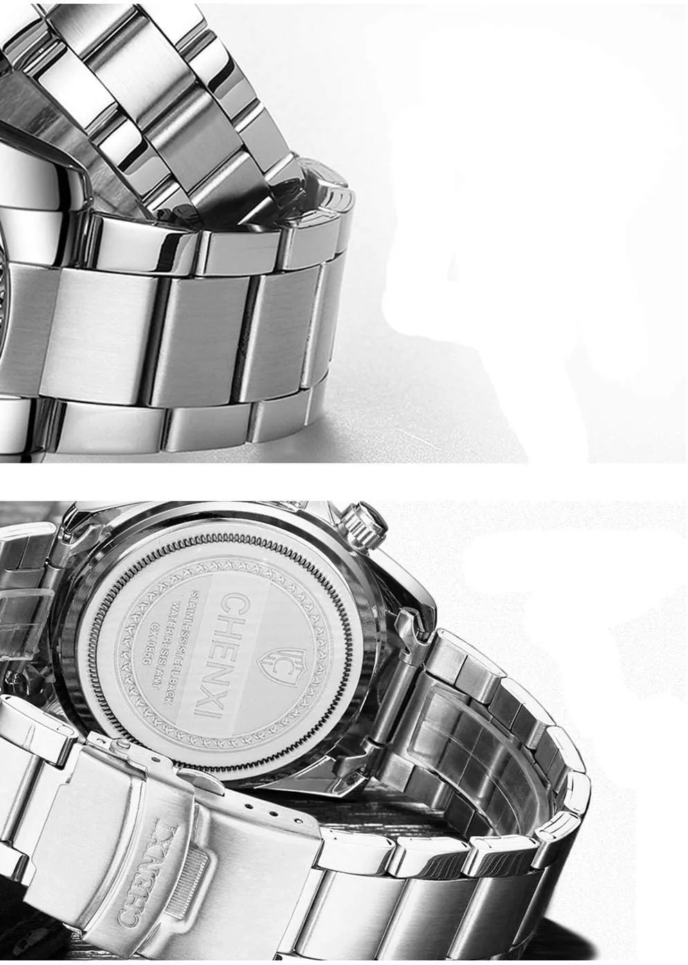 MASTOP Couple Watches Classic Golden Stainless Steel Watch His and Hers Waterproof Quartz Watch