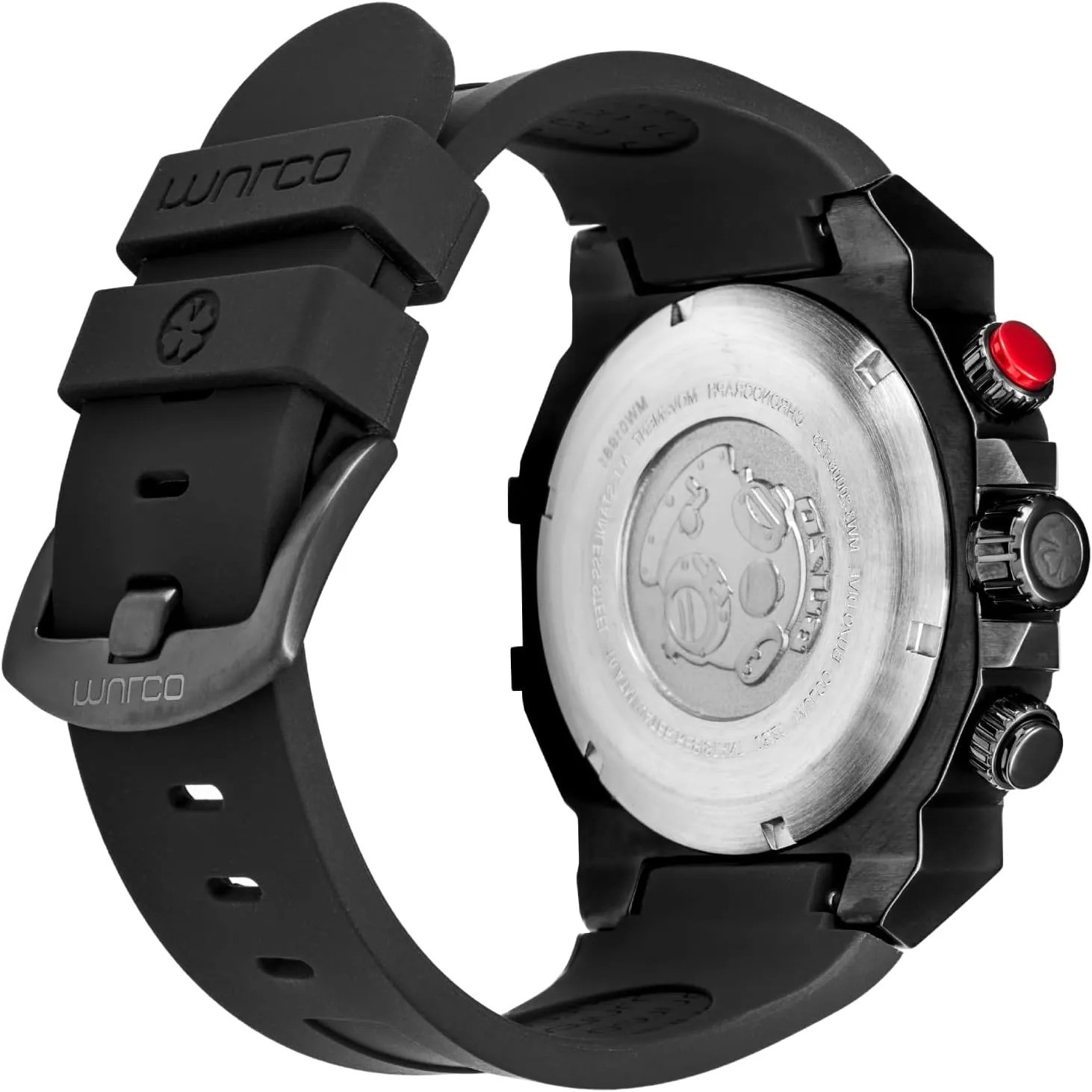 MULCO Watches for Men - Buzo, Stainless Steel Case with Wrist Silicone Band or Stainless Steel Strap, Quartz Chronograph Movement, Large Face Analog Display, 100m - Waterproof