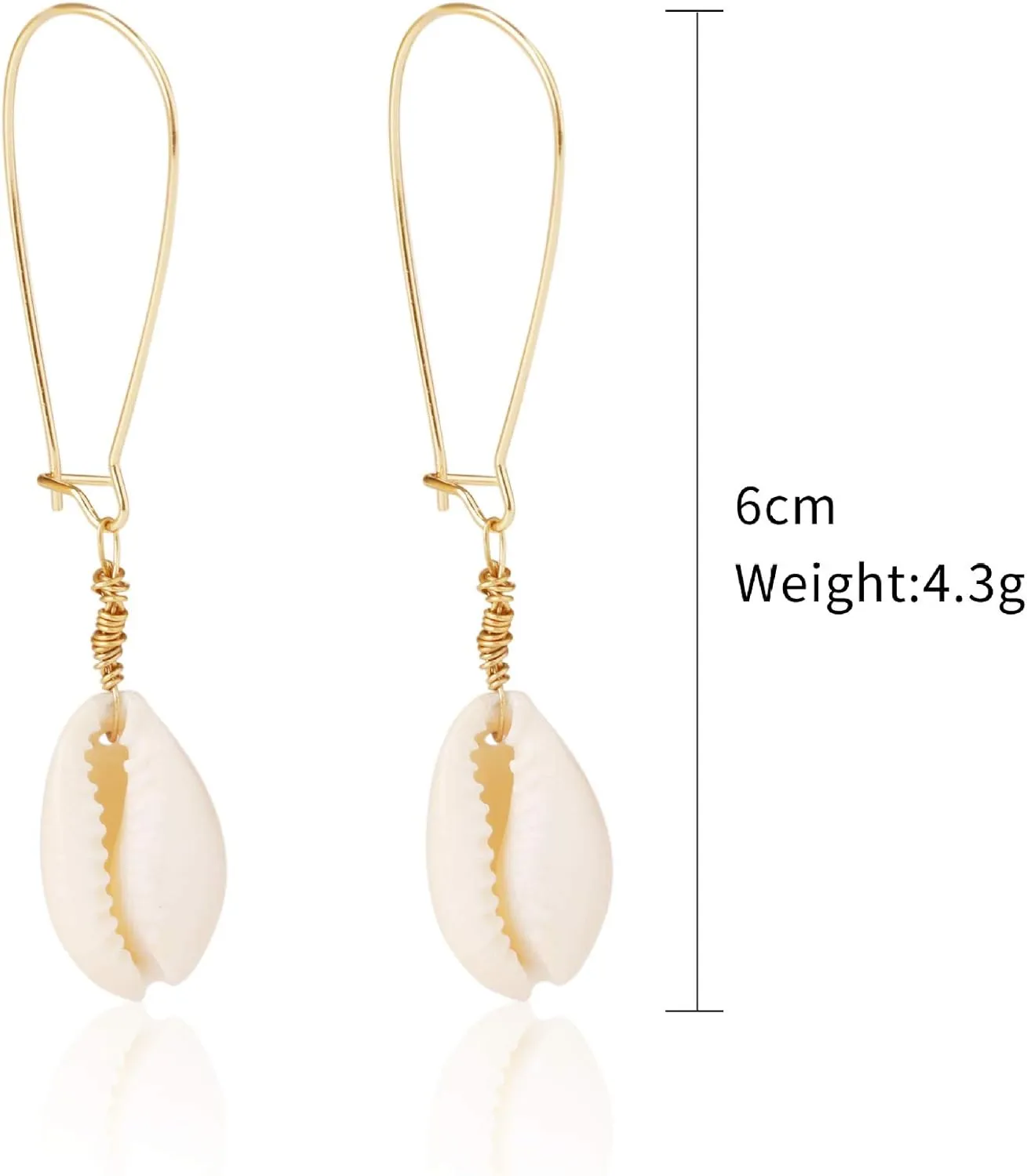 Natural Seashell Earrings Bohemian Turquoise Pearl Silver Scallop Drop Dangle Earrings Cowrie Summer Beach Vacation Jewelry for Women