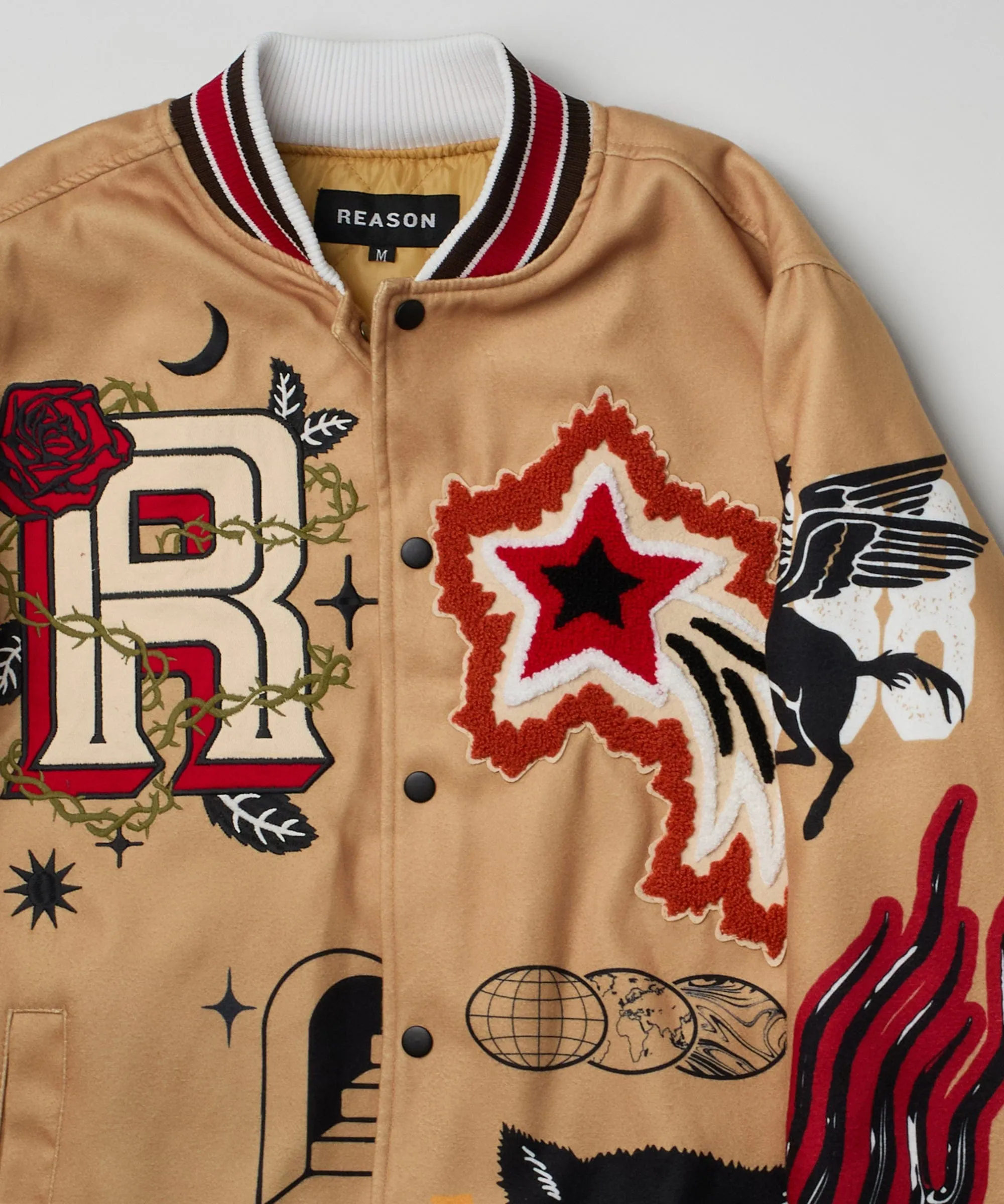 One of a Kind Varsity Jacket - Khaki