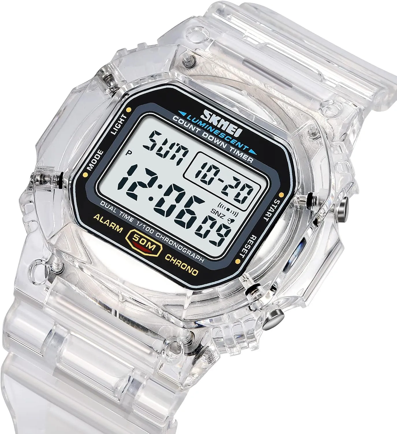 PASOY Fashion Watches for Men and Women Unisex Summer Digital Backlight Casual Waterproof Outdoor Sports Swim Colorful Rubber Watch Reloj