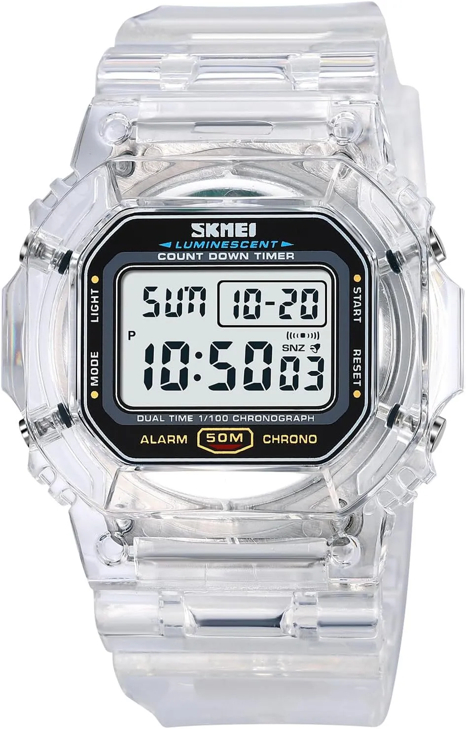 PASOY Fashion Watches for Men and Women Unisex Summer Digital Backlight Casual Waterproof Outdoor Sports Swim Colorful Rubber Watch Reloj