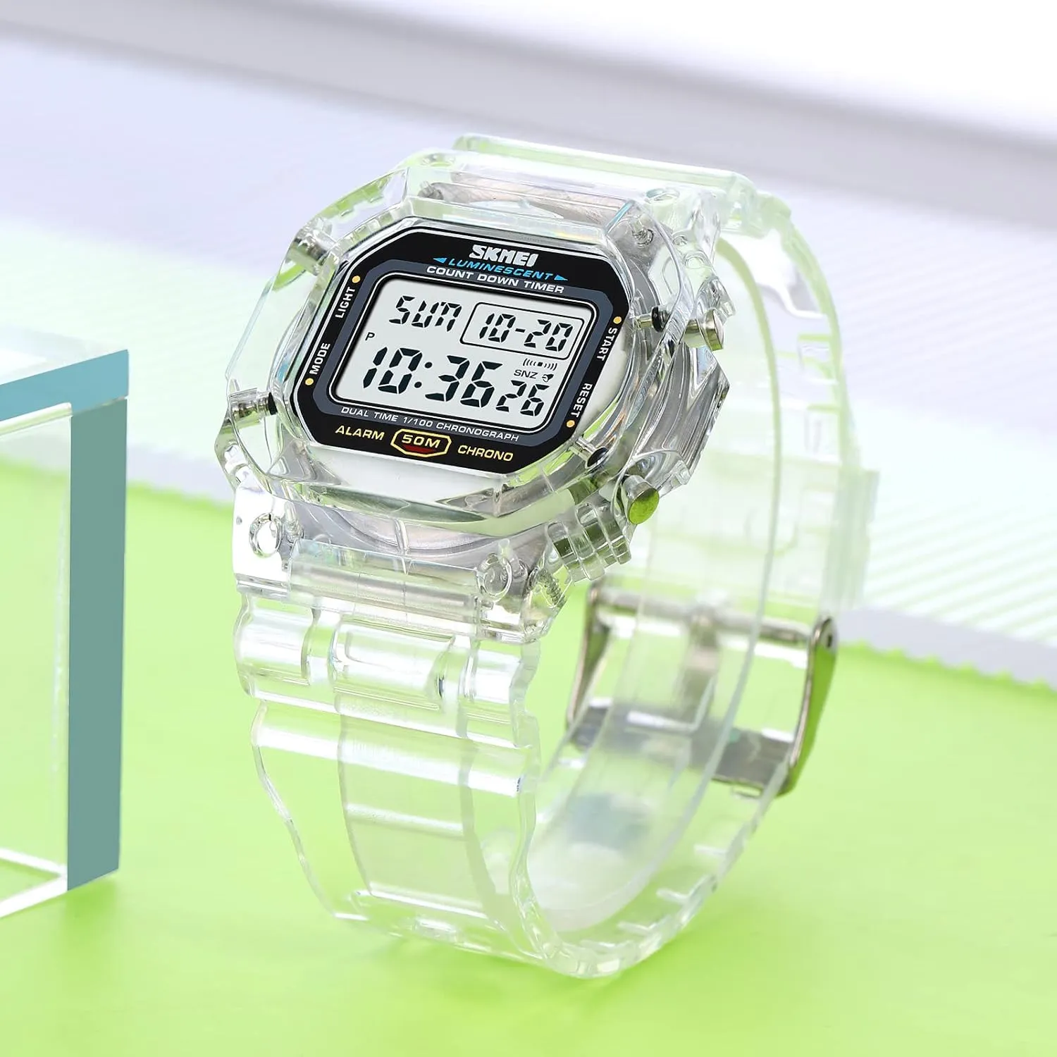 PASOY Fashion Watches for Men and Women Unisex Summer Digital Backlight Casual Waterproof Outdoor Sports Swim Colorful Rubber Watch Reloj