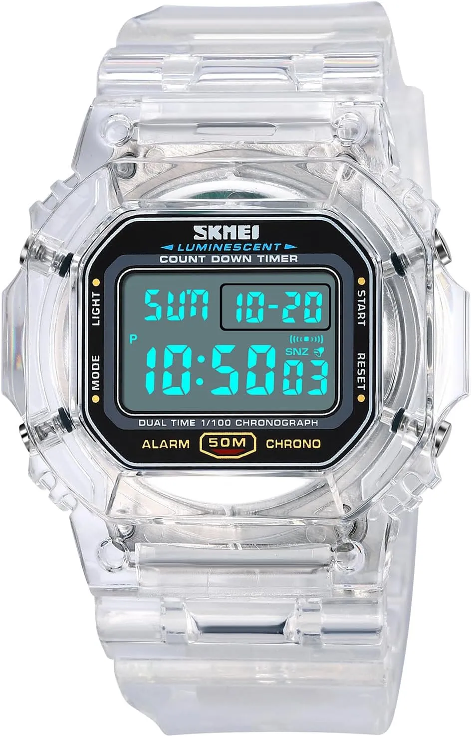 PASOY Fashion Watches for Men and Women Unisex Summer Digital Backlight Casual Waterproof Outdoor Sports Swim Colorful Rubber Watch Reloj