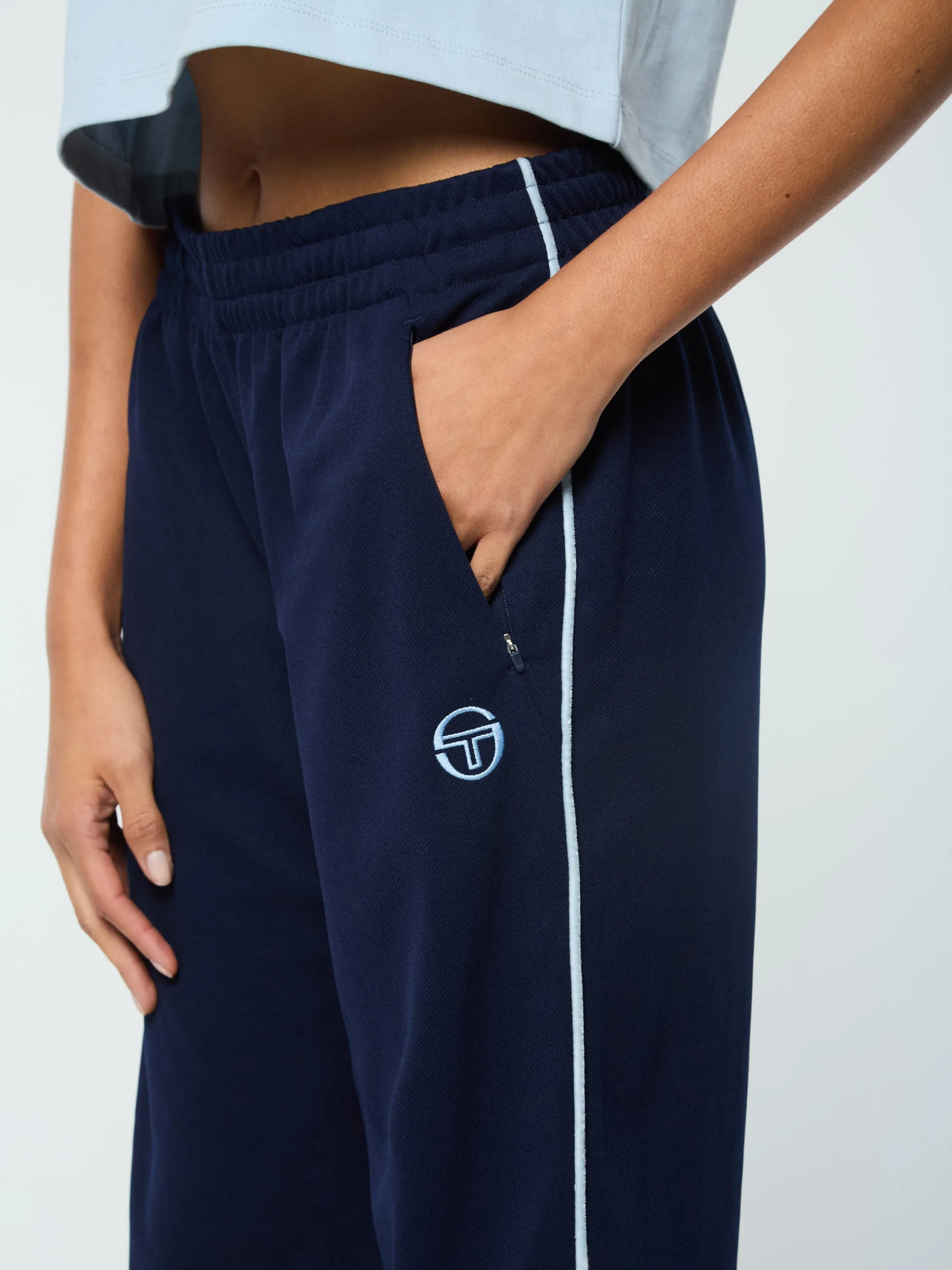 Premium Maritime Blue Pavia Twill Track Pant for Sports and Leisure