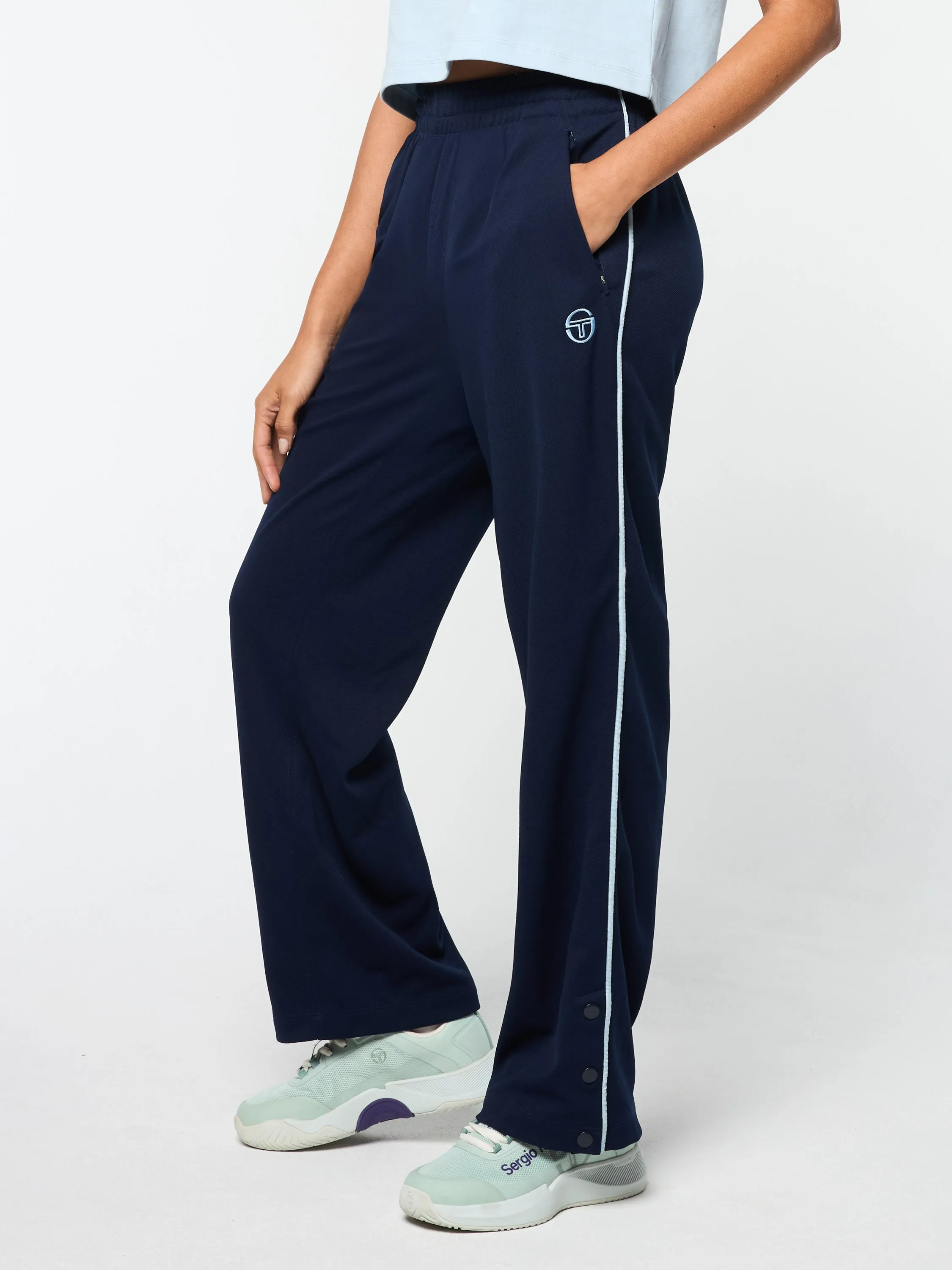 Premium Maritime Blue Pavia Twill Track Pant for Sports and Leisure