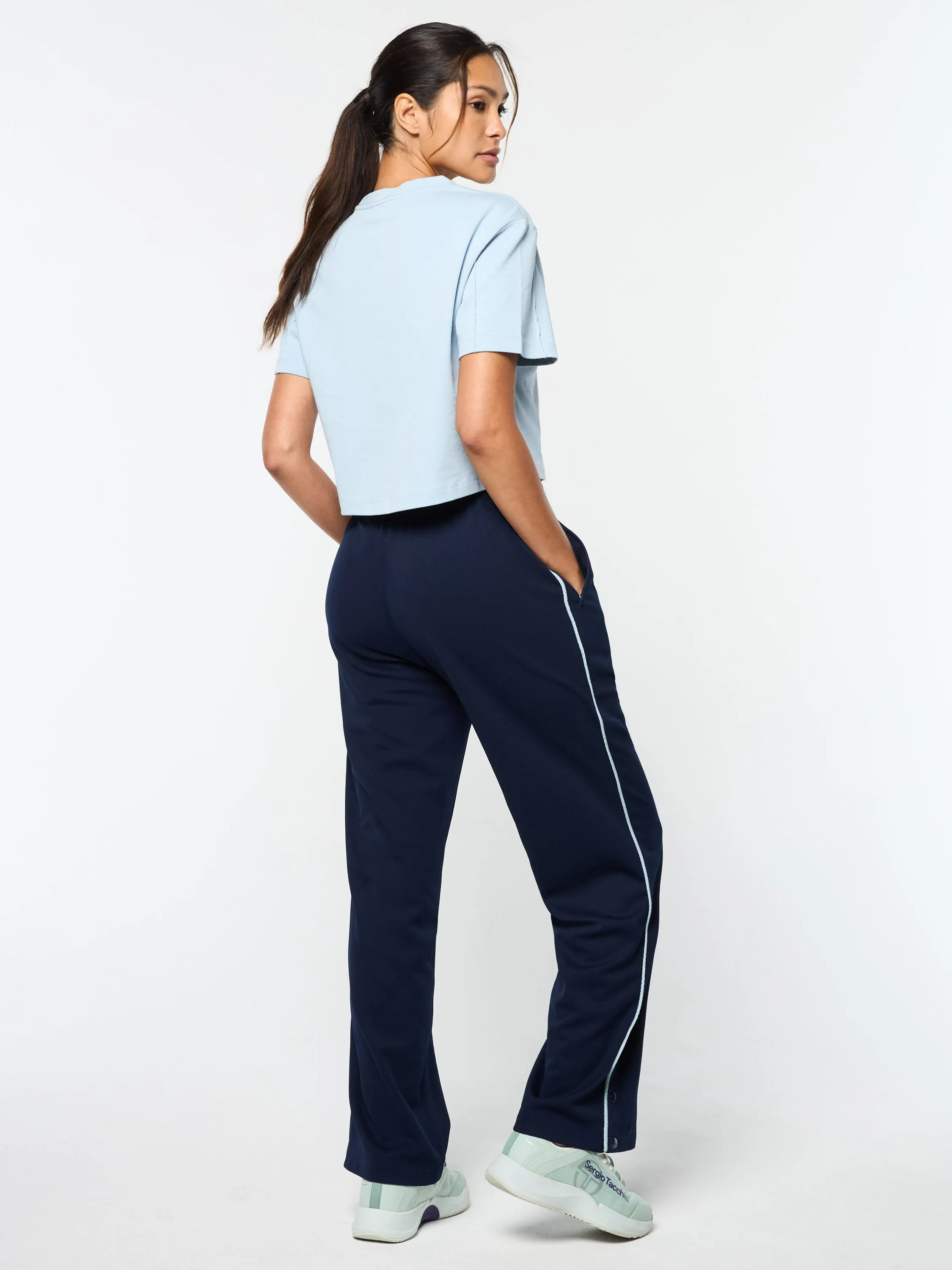 Premium Maritime Blue Pavia Twill Track Pant for Sports and Leisure