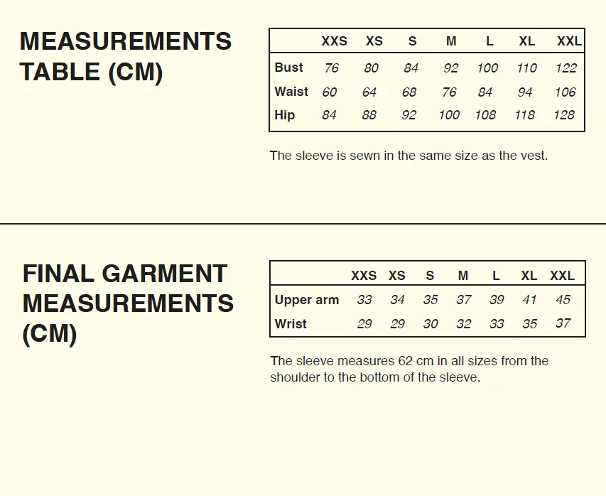 PDF Pattern - Zip Vest x Two Piece Sleeves | Puff and Pencil