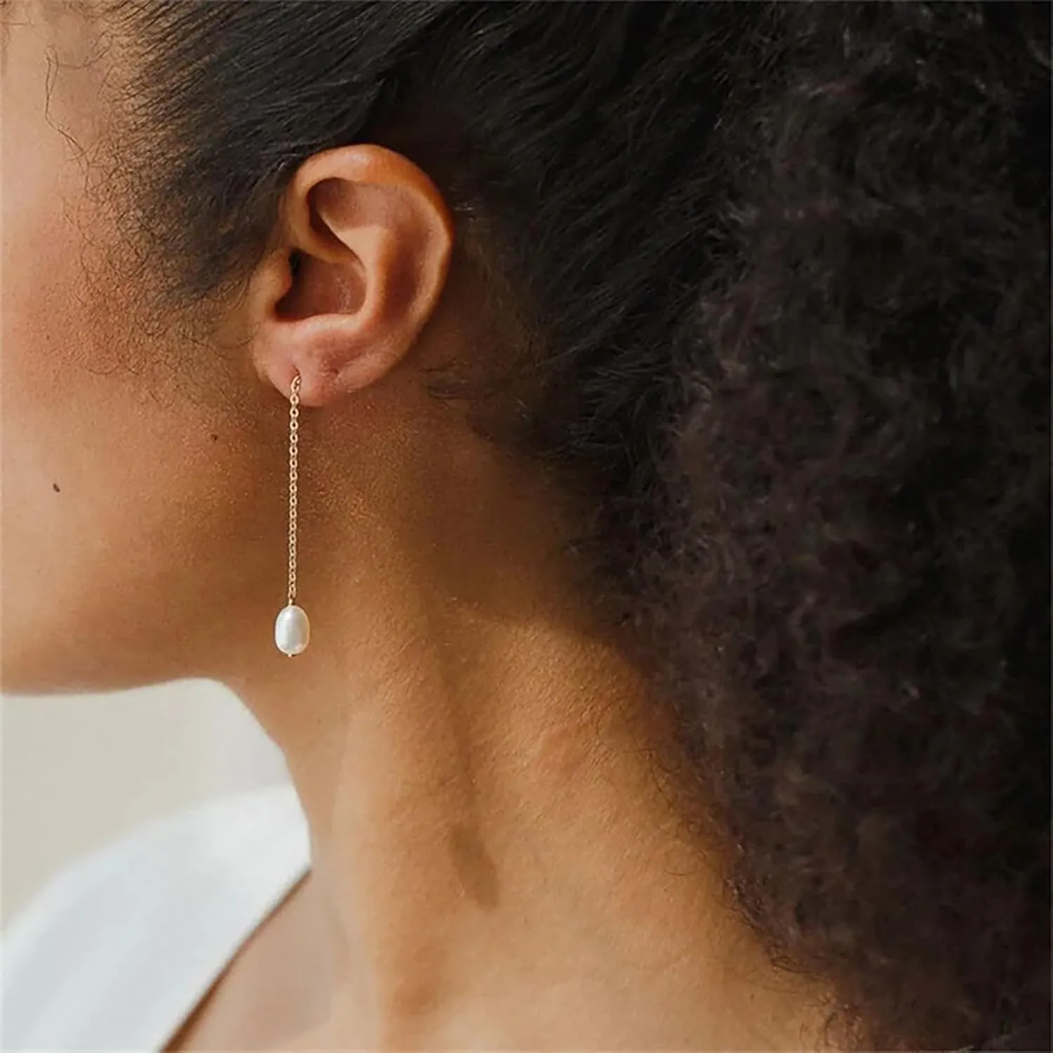 Pearl Earrings for Women Pearl Drop Earrings Pearl Stud Earrings Pearl Clip on Earrings Prom Party Wedding Earrings for Brides Jewelry Gifts