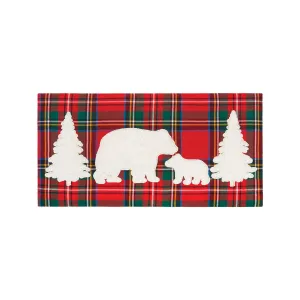 Plaid Bear Forest Wall Decor