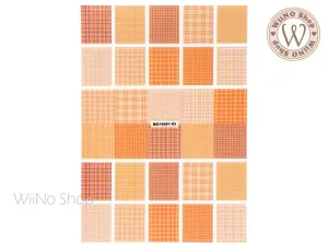 Plaid Pattern Adhesive Nail Art Sticker - 1 pc (MG-03)