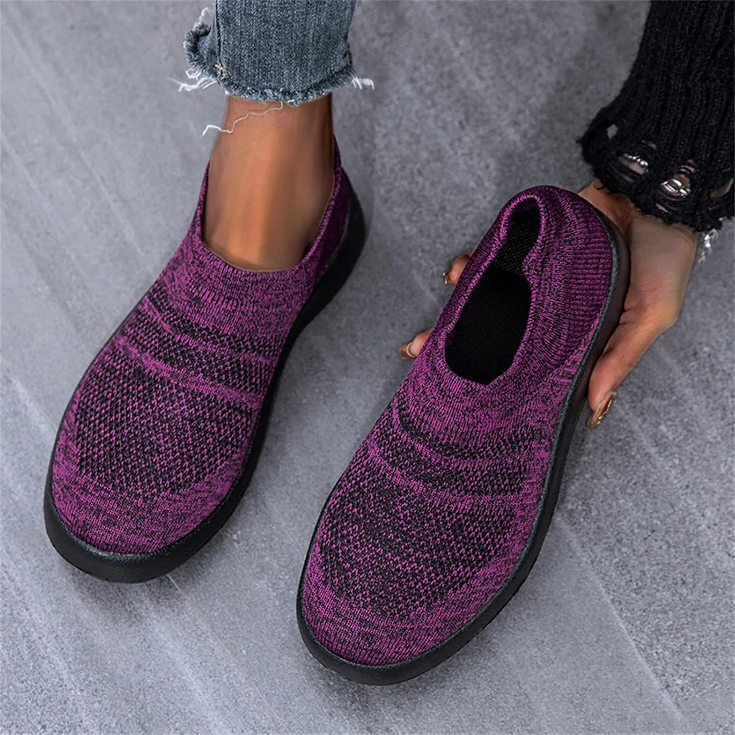 Platform Sneakers for Women 2023 Non Slip Work Shoes for Women Nurse Gym Shoes Women Slip Ons Wide Toe Box Shoes Women Sneakers Zapato Ortopedico para Mujer Pie Derecho