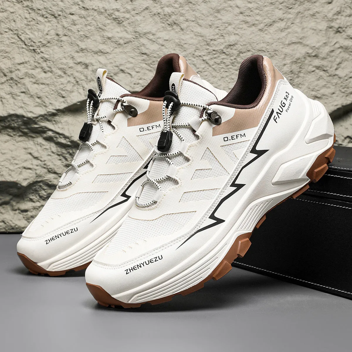 Plus Size Outdoor Casual Mountaineering Hiking Shoes Breathable Soft Sole Sneakers