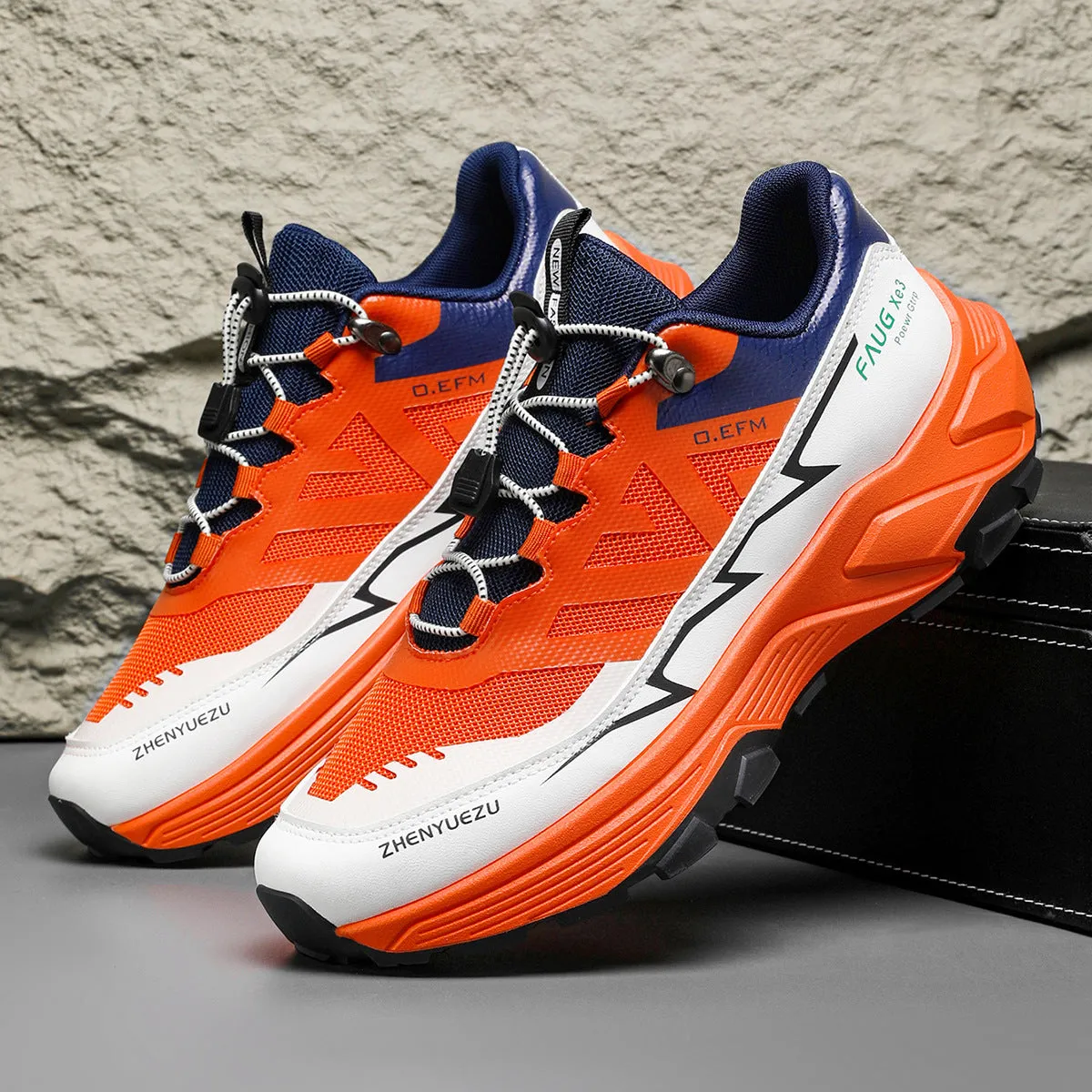 Plus Size Outdoor Casual Mountaineering Hiking Shoes Breathable Soft Sole Sneakers