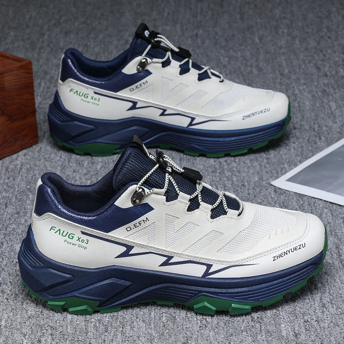 Plus Size Outdoor Casual Mountaineering Hiking Shoes Breathable Soft Sole Sneakers