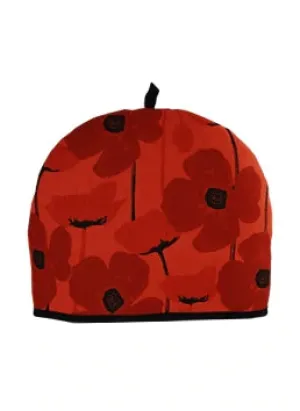 Rain Goose Linen Tea Cozy "Poppies"