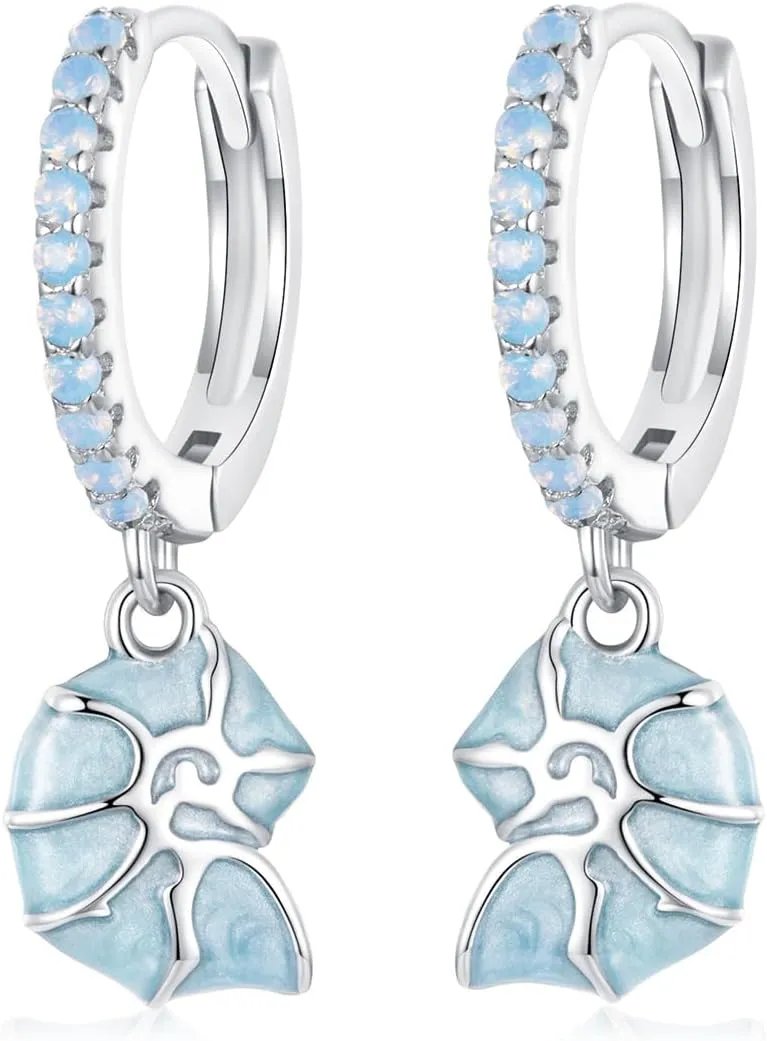 S925 Sterling Silver Post Drop/Dangle Earrings for Women | Heart, Star, Butterfly Huggie Earring Hypoallergenic Lightweight Paved with Cubic Zirconia | Birthday Valentine's Day Earrings Jewelry for Women Girls