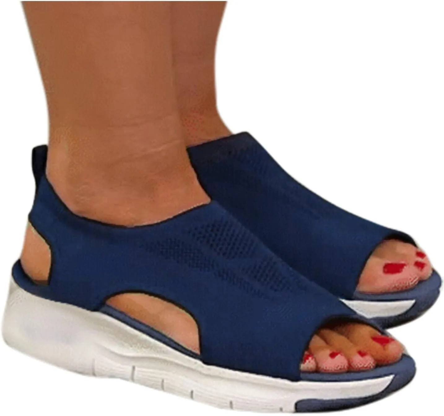 Sandals for woman 2025, Orthopedic Wedge Washable Slingback Orthopedic Slide Sport Knit Sandals Mesh Soft Sole Shoes