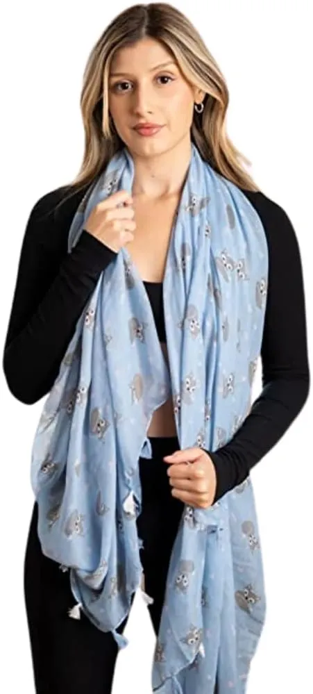 Silk Scarf for Women - Floral & Leopard Print Scarf for Spring/Summer, Satin Shawl Wrap/Scarves for Head & Neck