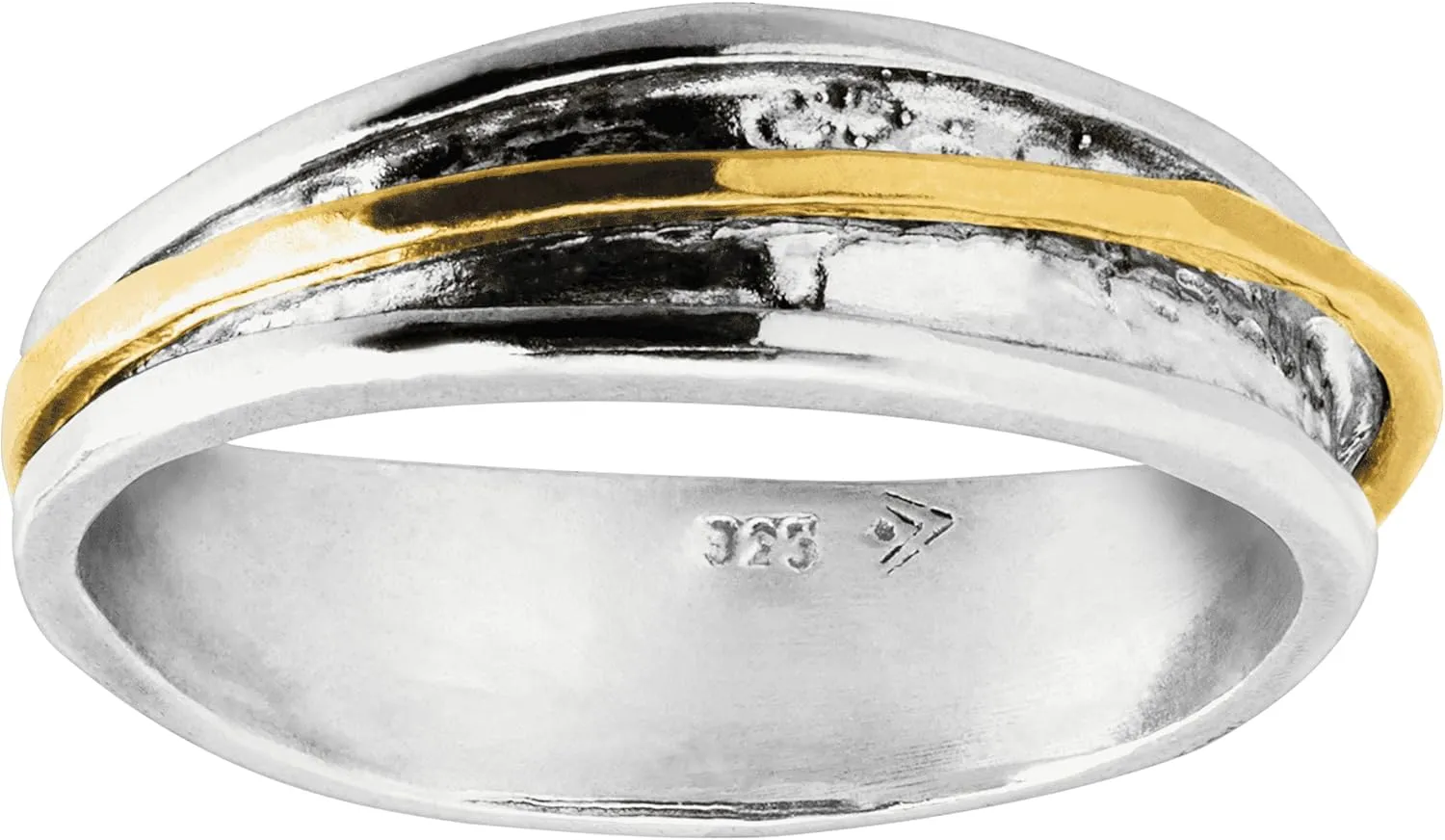 Silpada 'Float on' Fidget Spinner Ring in Sterling Silver with 14K Yellow Gold-Plating