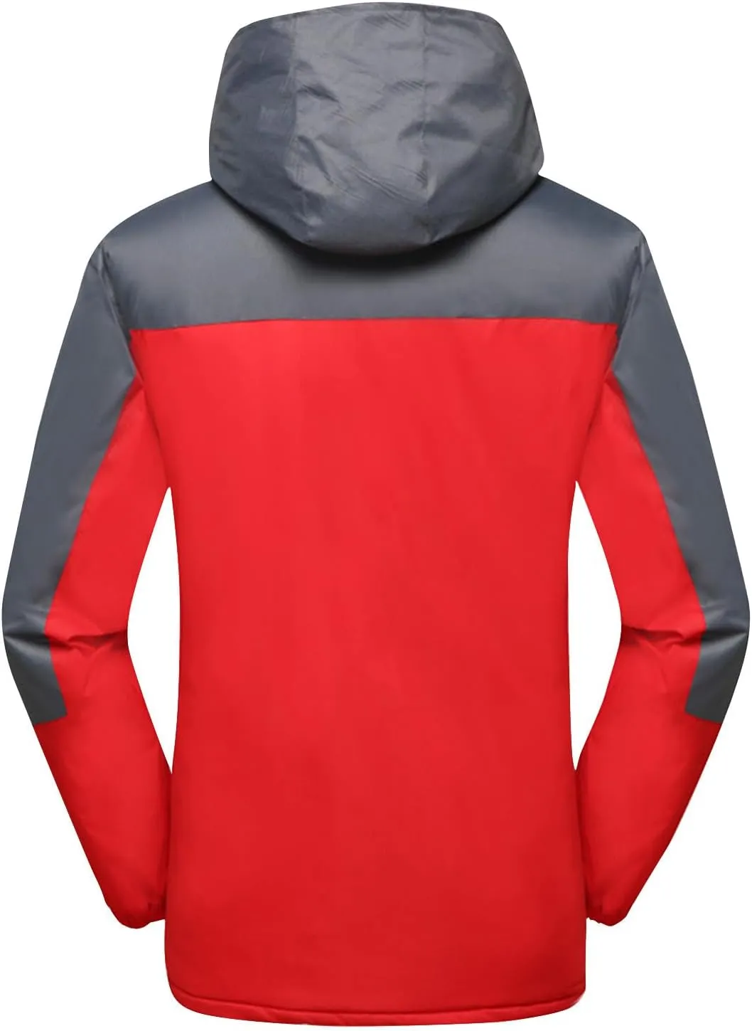 Sinzelimin Men's Rain Jackets Fall Winter Windproof Warm Outdoor Sports Jackets Plus Size Snow Coat Hoodies Windbreaker
