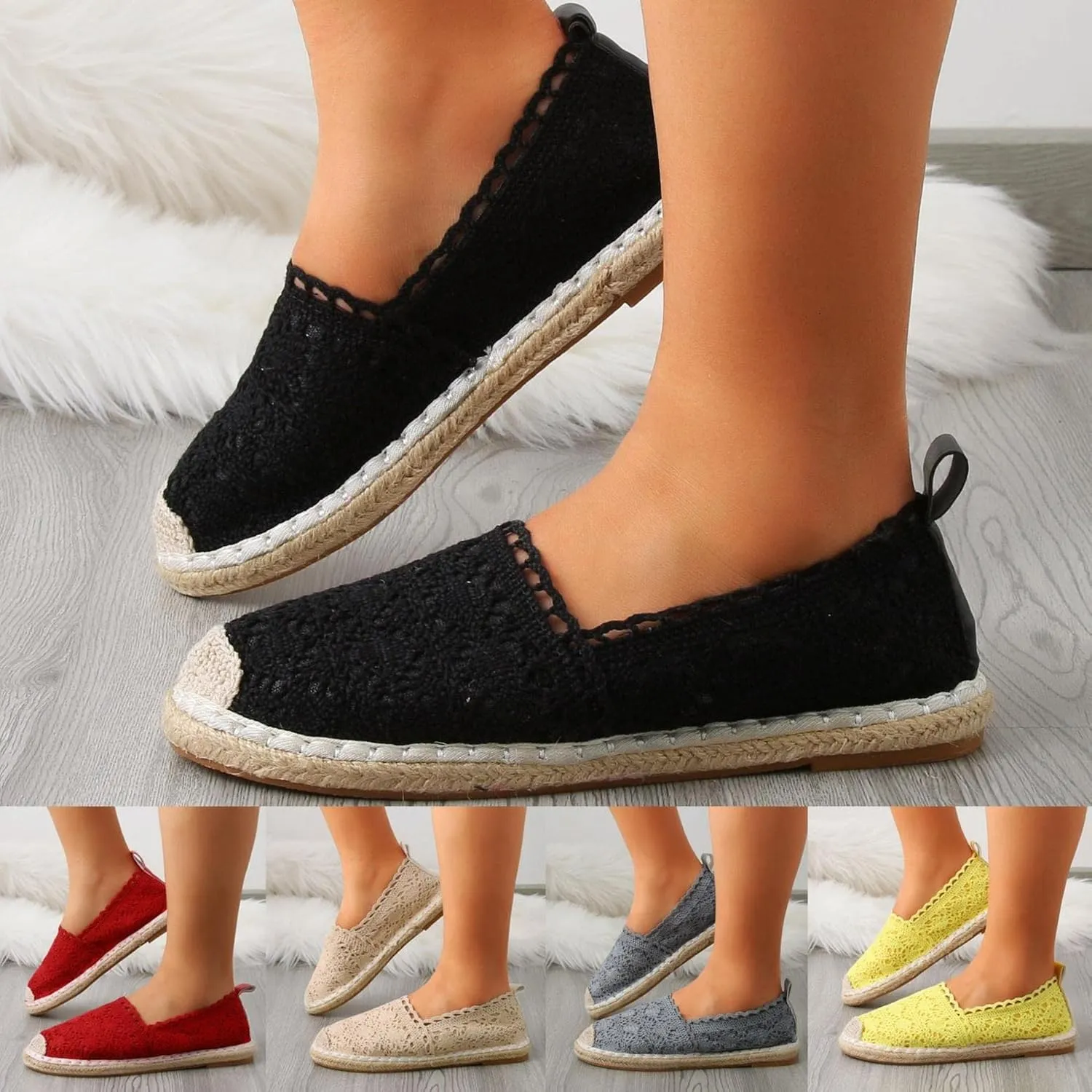 Sneakers for Women Slip On Shoes for Women Low Top Canvas Sneakers Flats Comfortable Walking Casual Shoes