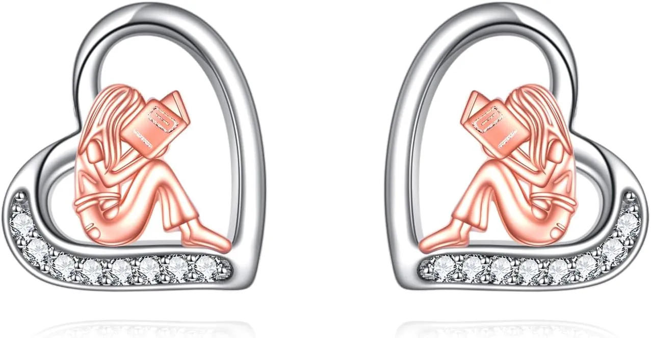Sports Earrings Sterling Silver Heart Stud Earrings Jewelry Gifts for Women Sporty Person